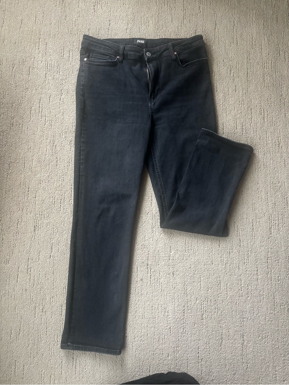 PAIGE Washed Black Mid-Rise Jeans Sz 31